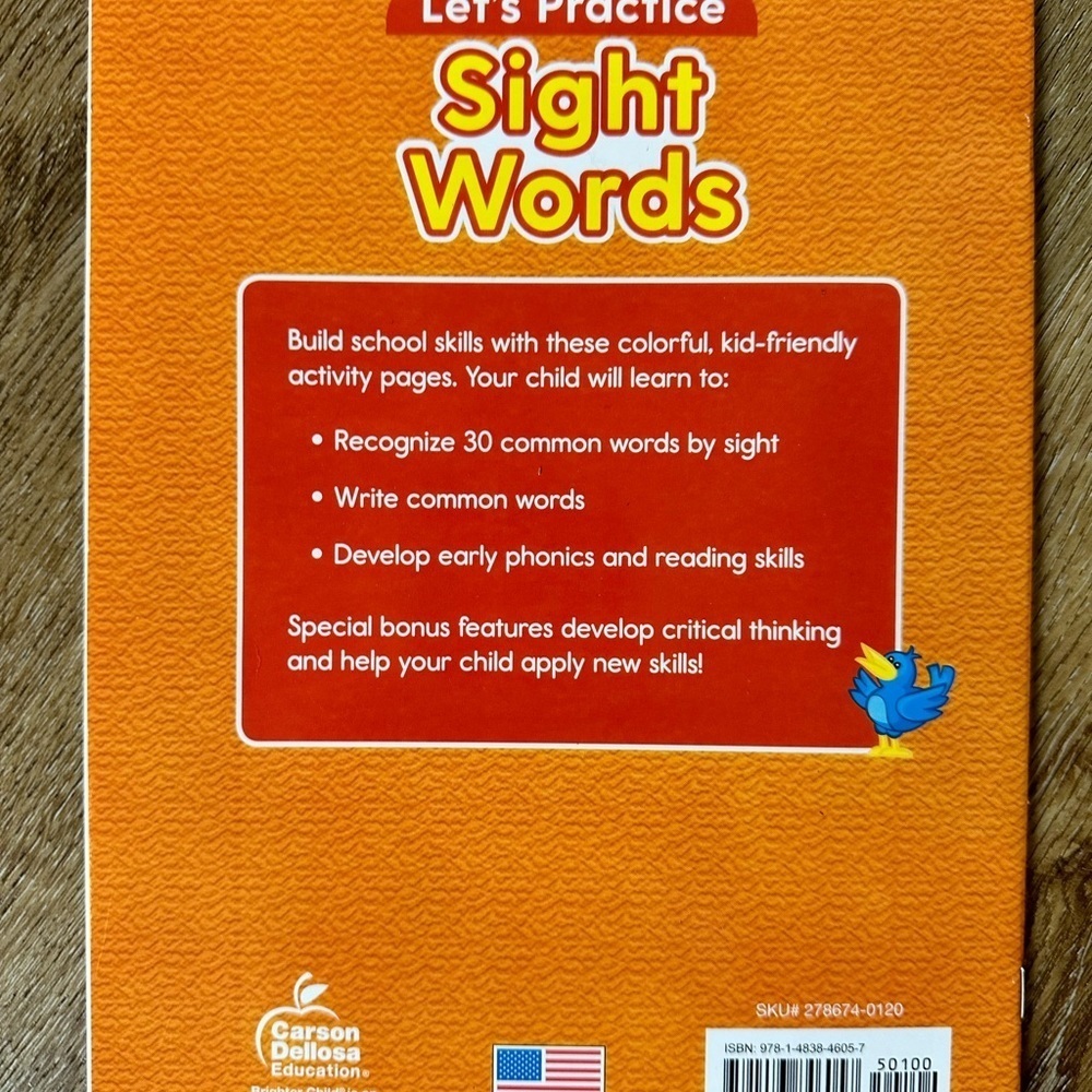 Kids 6 Book & Activity Book Bundle-Theme: ABCs & 123s; Math; Time; Sight Words - Picture 5 of 11